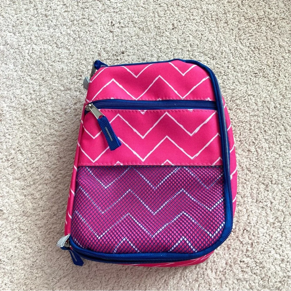 Insulated Navy & Pink Lunch Box Bag
